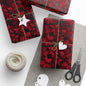 Midnight Poinsettia Garden Wrapping Paper