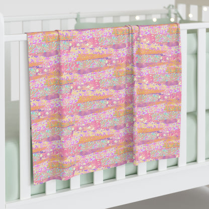 Wild Tropic Collage Baby Swaddle Blanket
