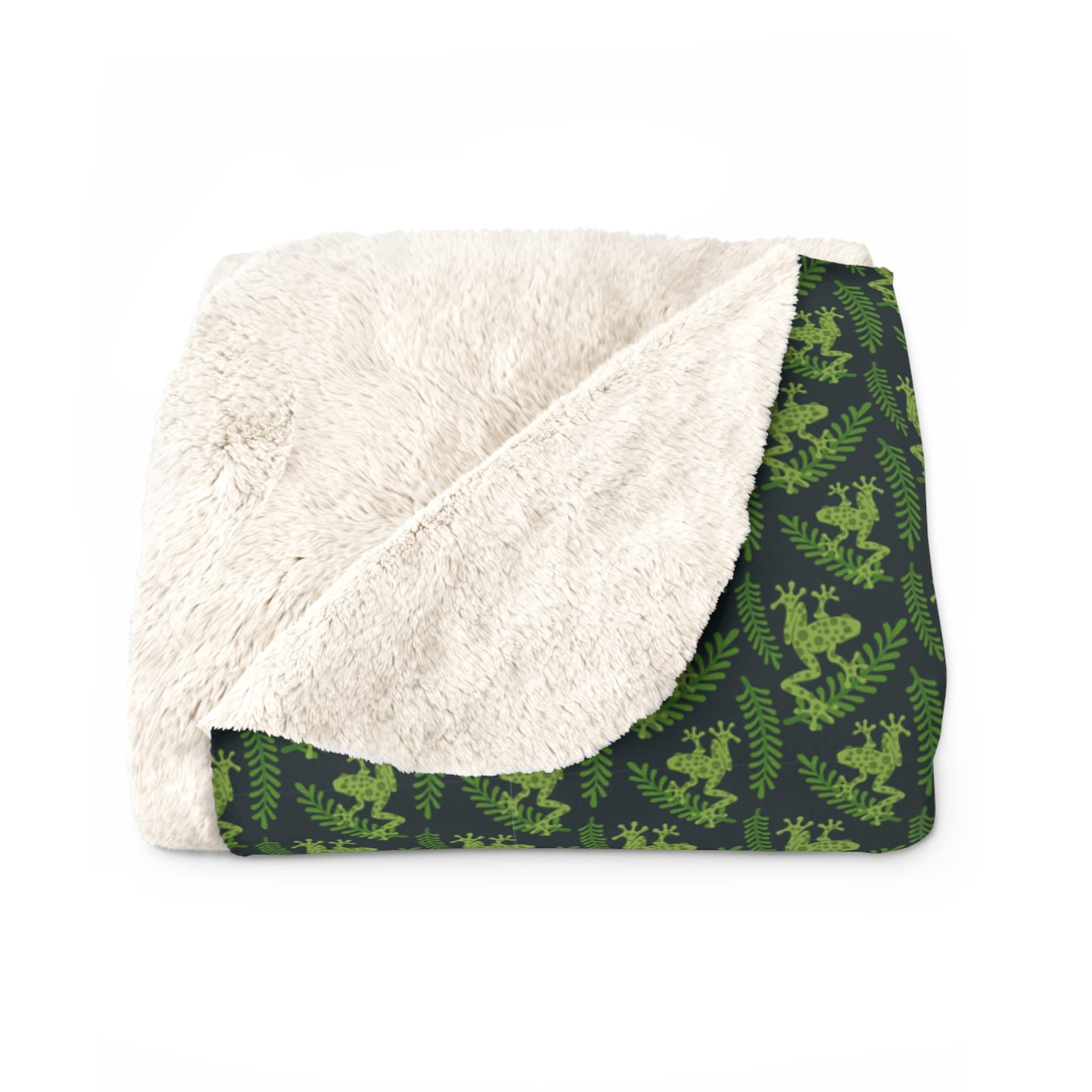 Emerald Canopy Frogs Fleece Blanket