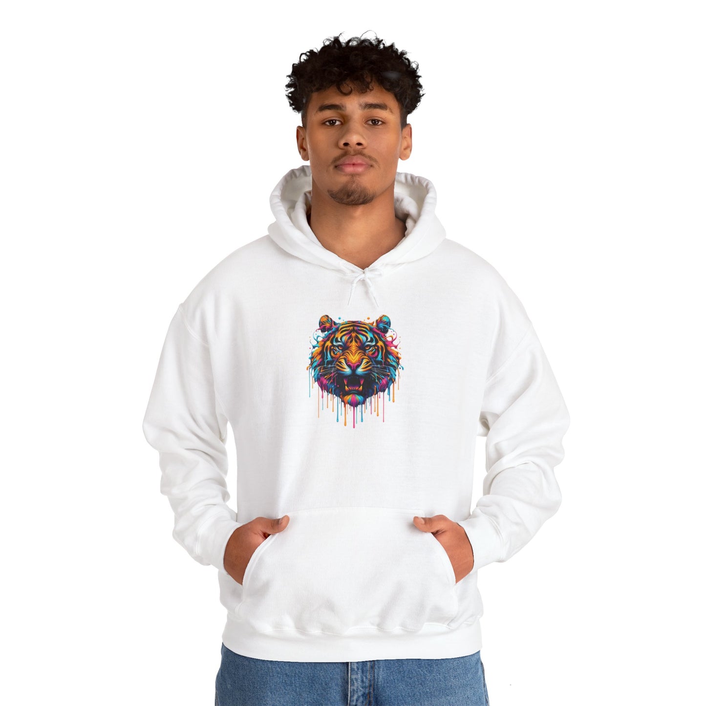 Colorful Tiger Heavy Blend™ Hooded Sweatshirt