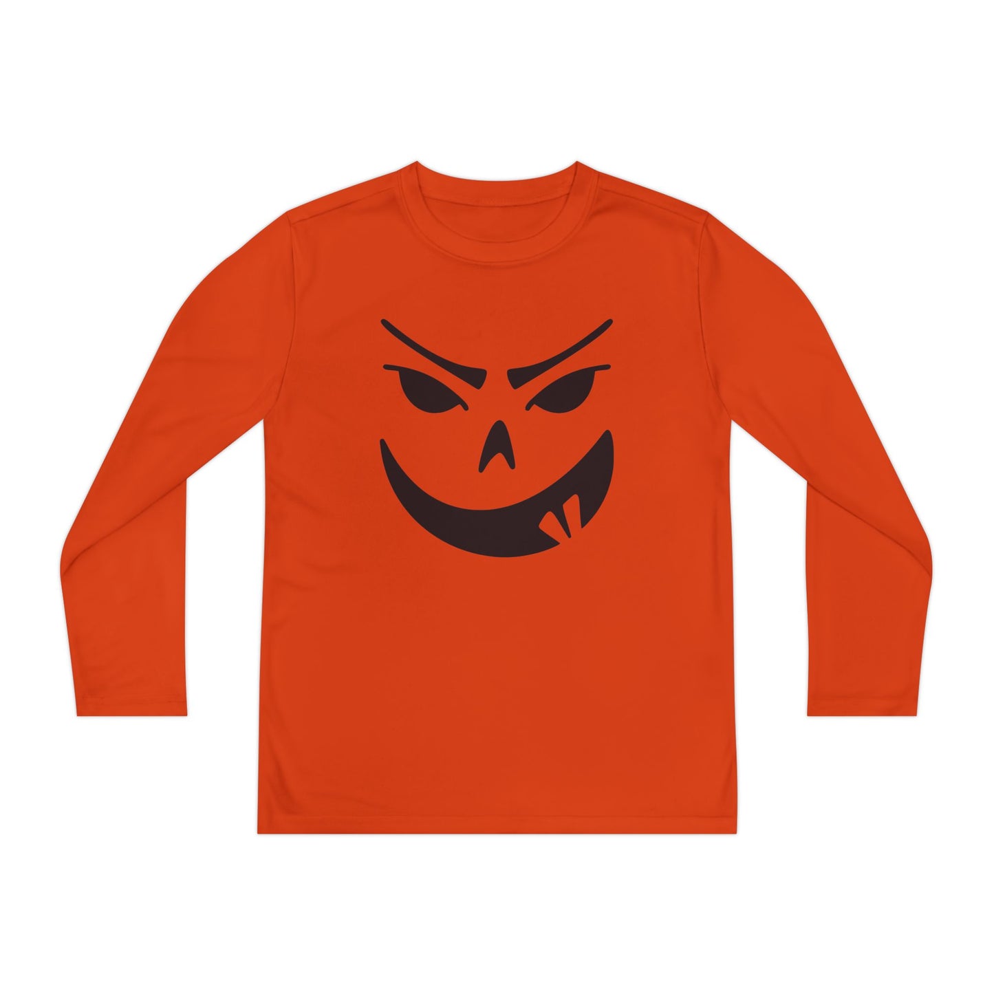 Goofy Grin Jack-O-Lantern Youth Long Sleeve Tee