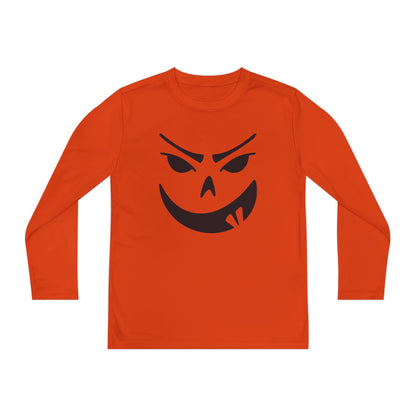 Goofy Grin Jack-O-Lantern Youth Long Sleeve Tee