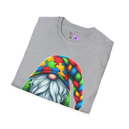 Autism Awarness Gnome Adult T-shirt