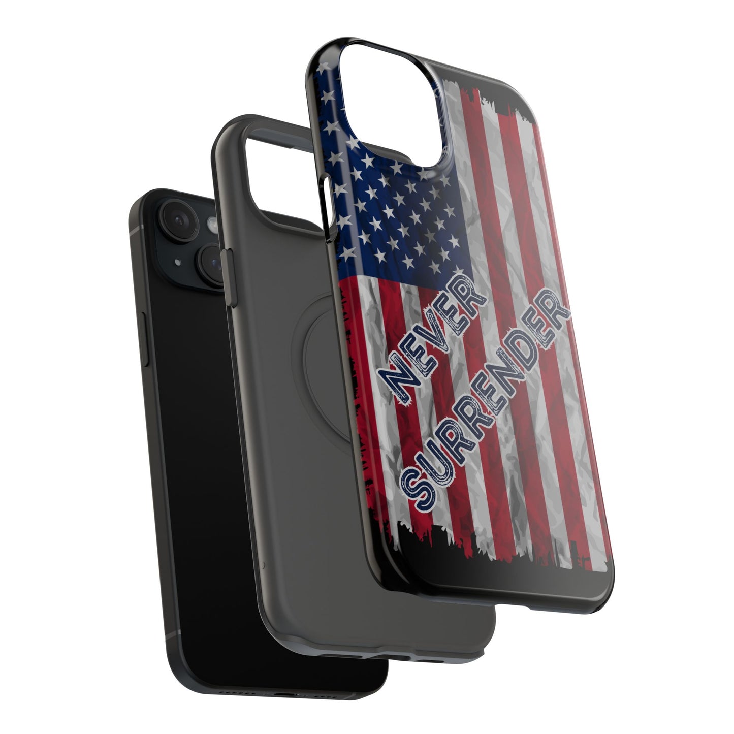 Never Surrender American Flag Impact-Resistant Cases