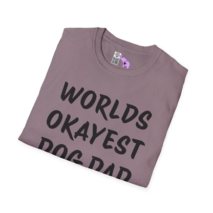 Worlds Okayest Dog Dad Adult T-shirt