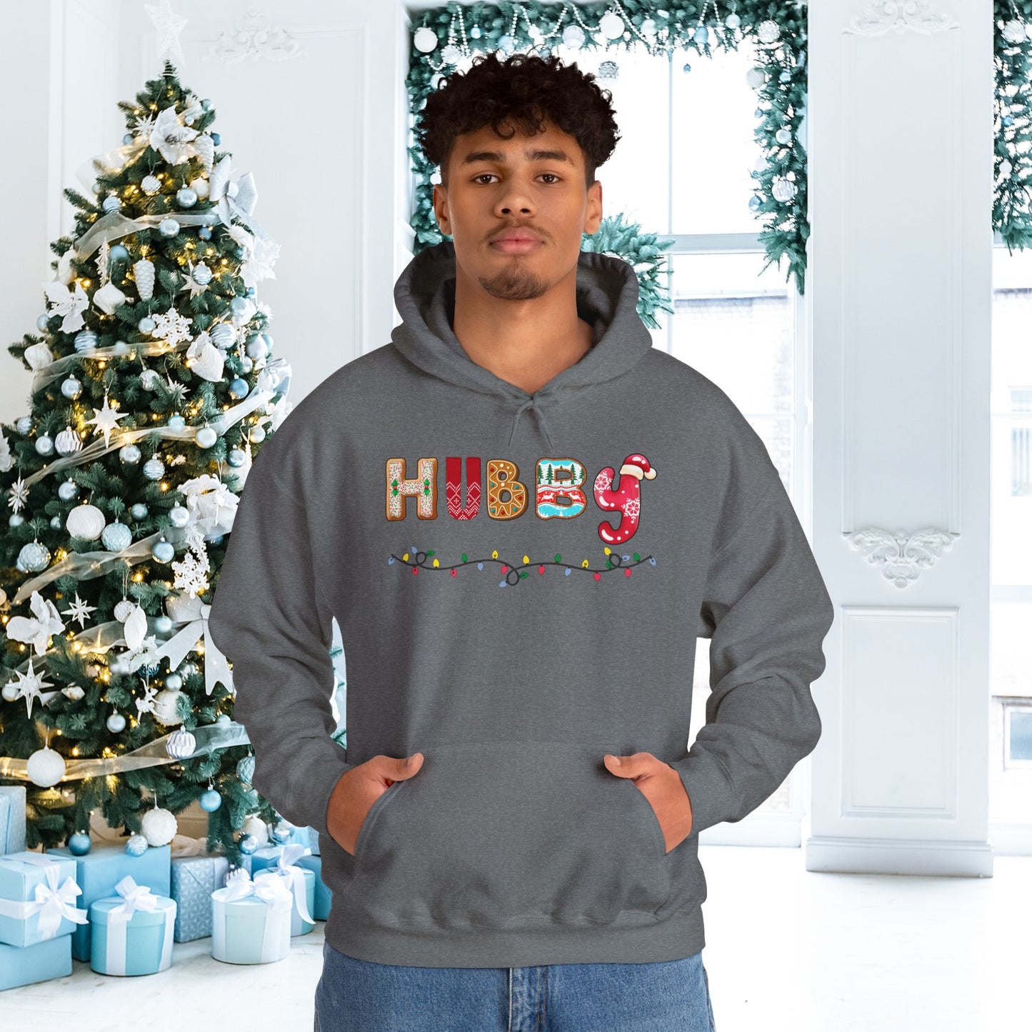 Christmas Hubby Adult Heavy Blend™ Hooded Sweatshirt