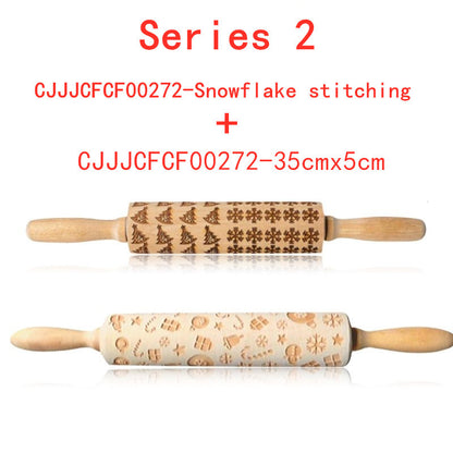 Decorative Embossed Rolling Pins for Baking