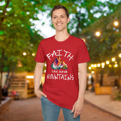 Faith Can Move Mountains Adult T-shirt