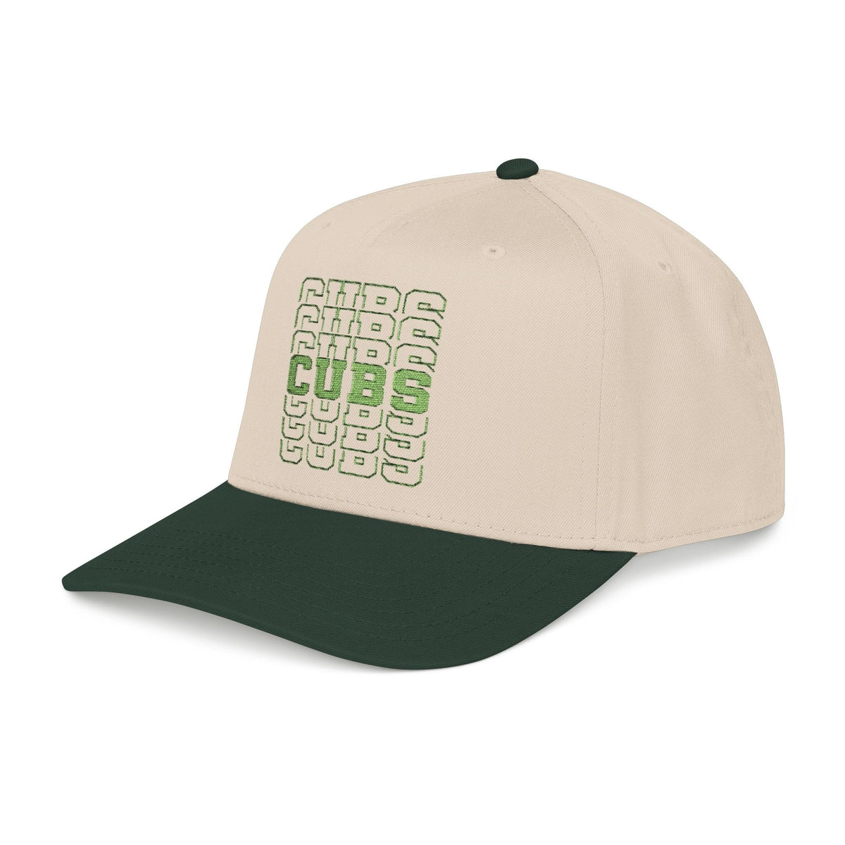 Cubs Stacked Letters Mid Profile Baseball Cap