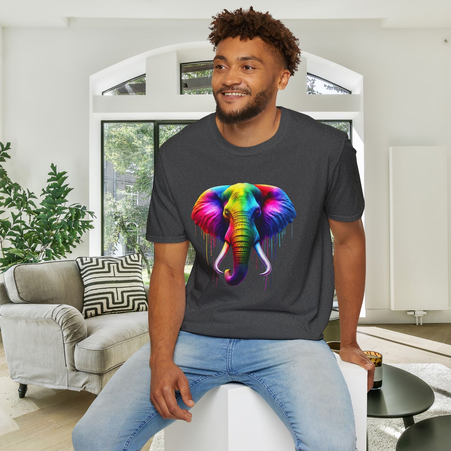 Colorful Elephant Adult T-shirt