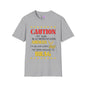 Caution My Son is a US Airman I've Been Known to Brag (Dad) Unisex Softstyle T-Shirt