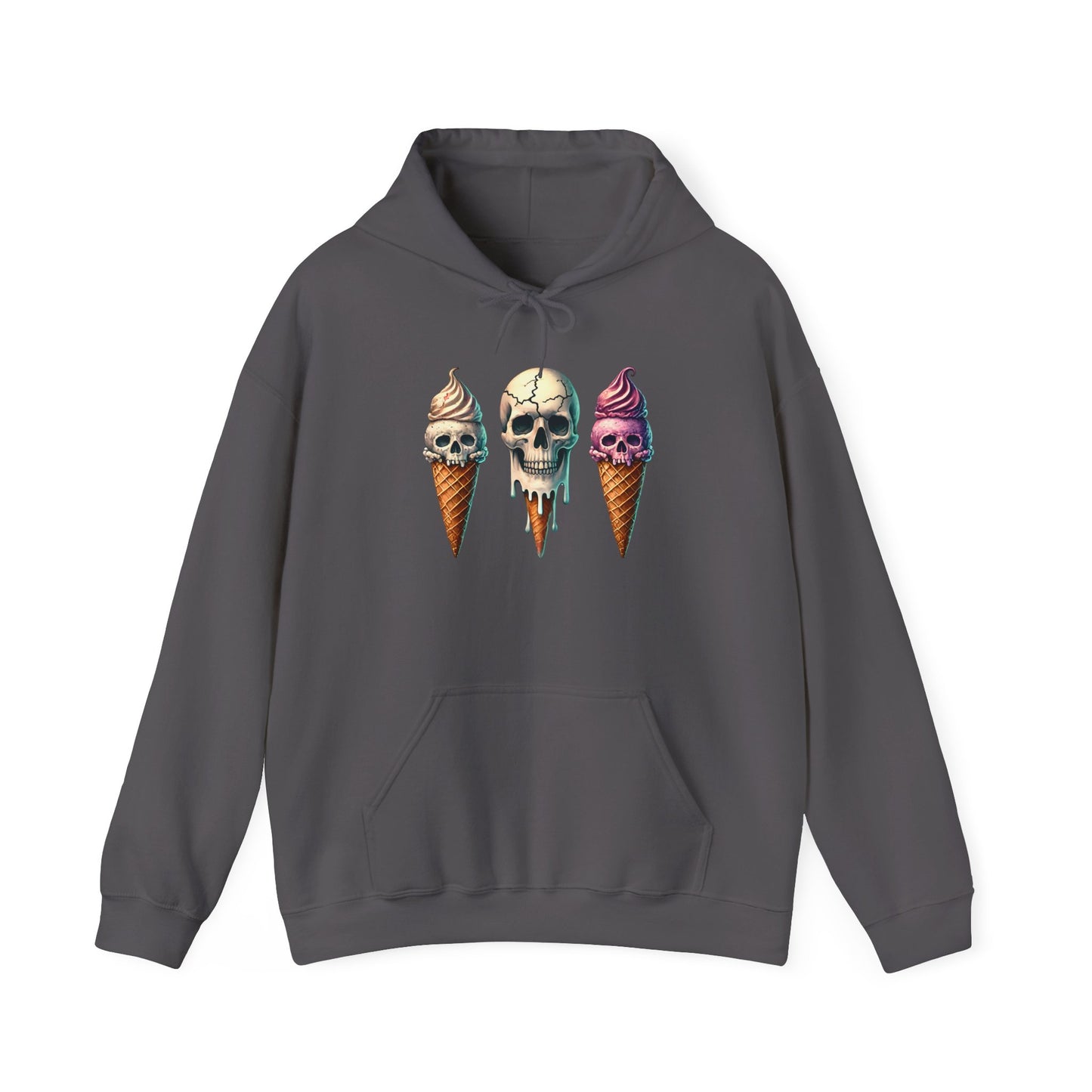 Ice Cream Cone Skull Heavy Blend™ Hooded Sweatshirt