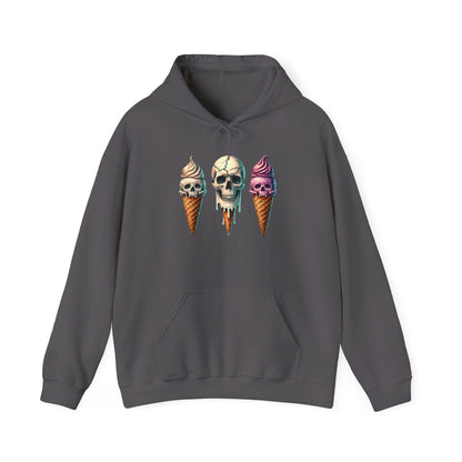 Ice Cream Cone Skull Heavy Blend™ Hooded Sweatshirt