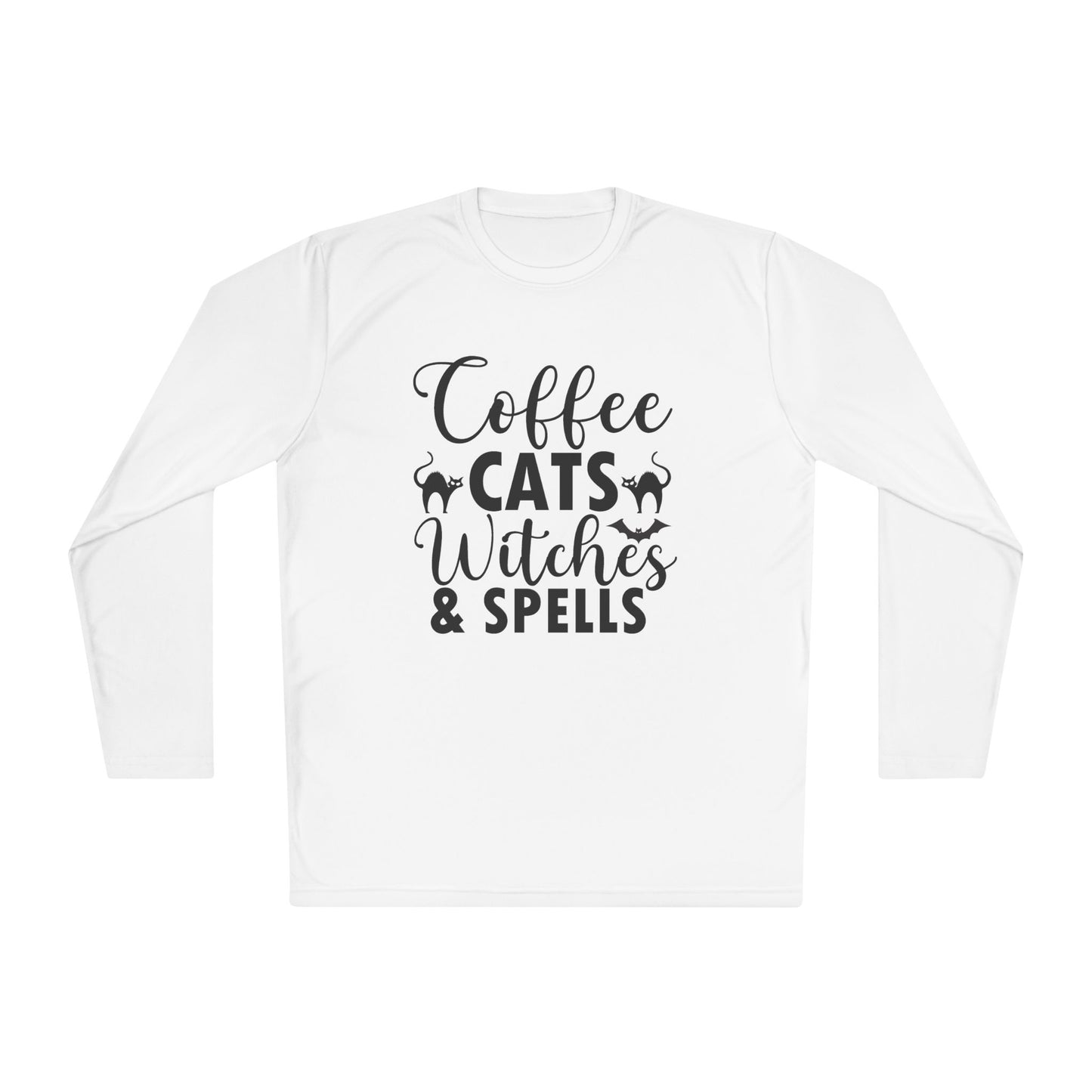 Coffee Cats Witches & Spells Adult Long Sleeve Tee
