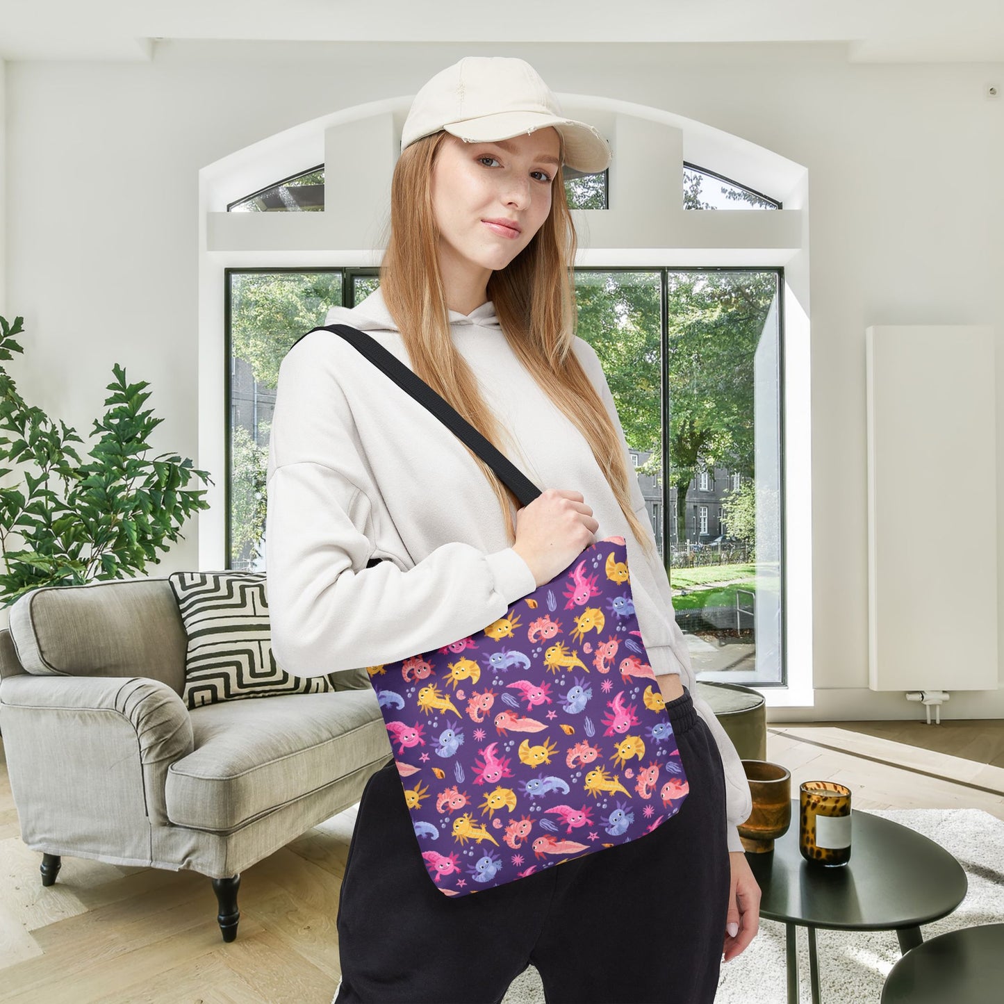 Axolotl Adventures Canvas Tote Bag