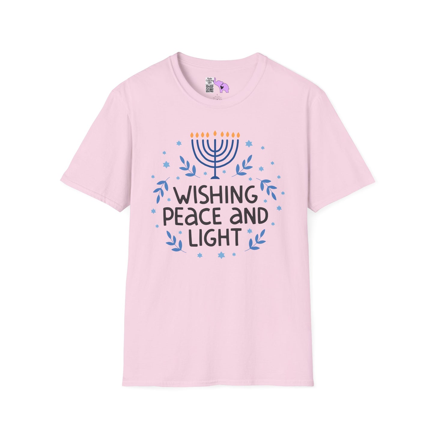 Hanukkah Wishing Peace & Light Adult T-shirt