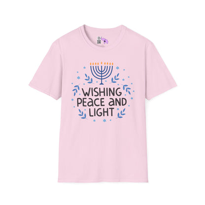 Hanukkah Wishing Peace & Light Adult T-shirt
