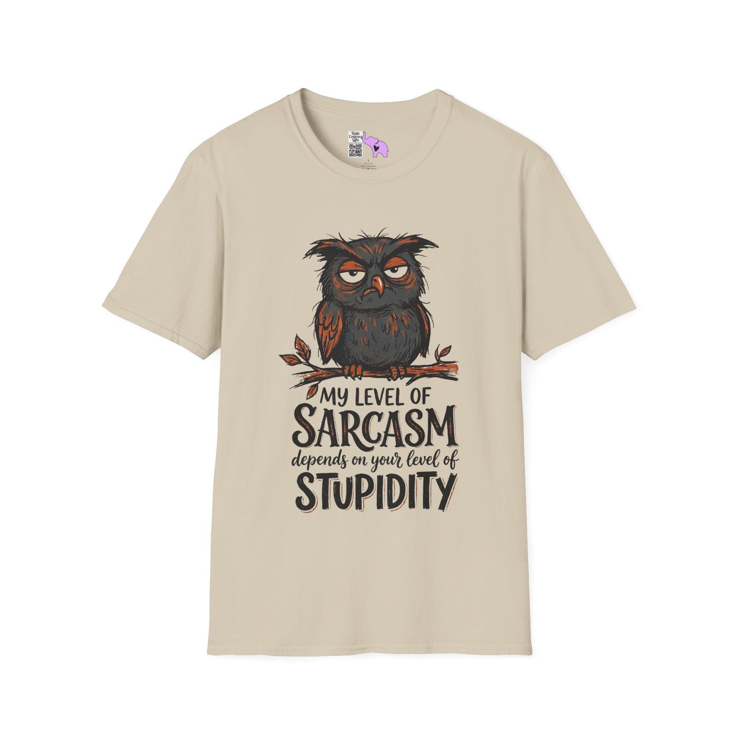 ""My Level of Sarcasm Depends on Your Level of Stupidity (Owl) Adult T-shirt