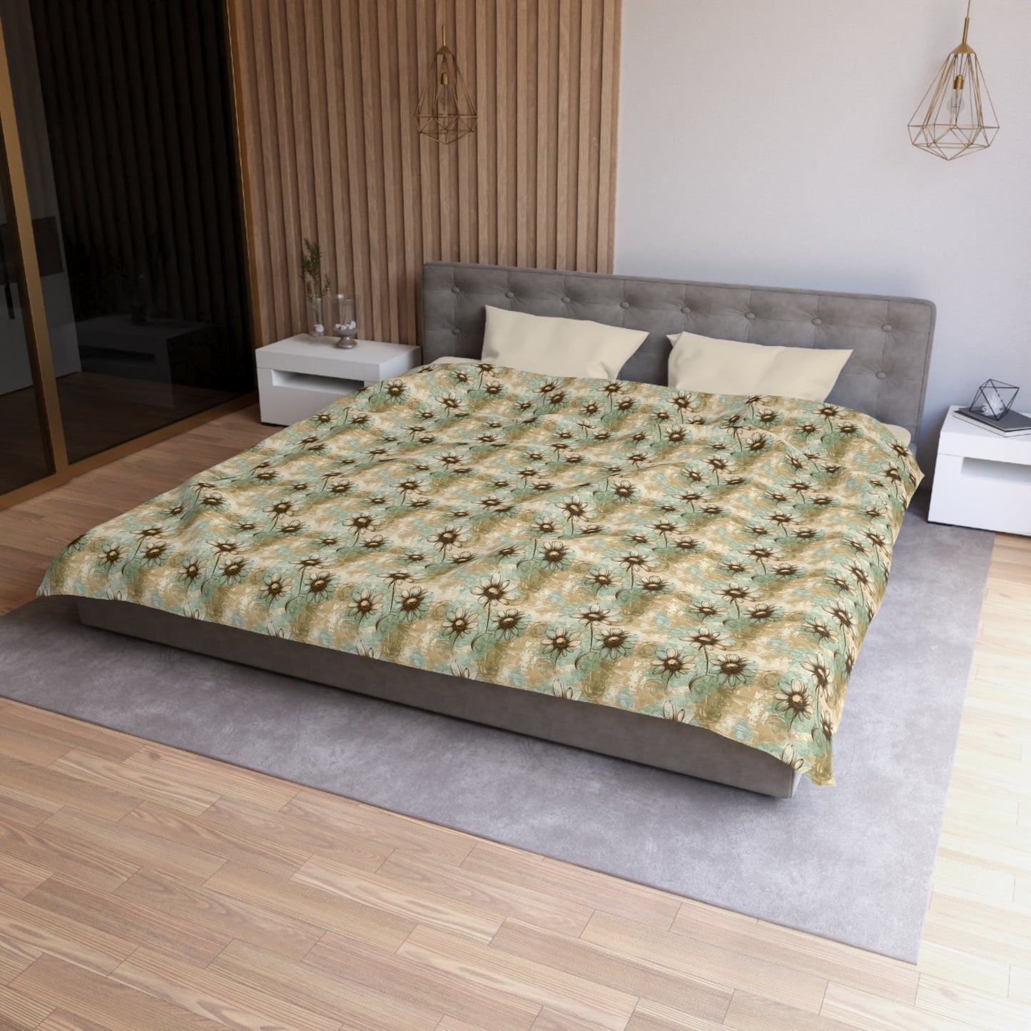 Worn Meadow Daisies Duvet Bedding Set