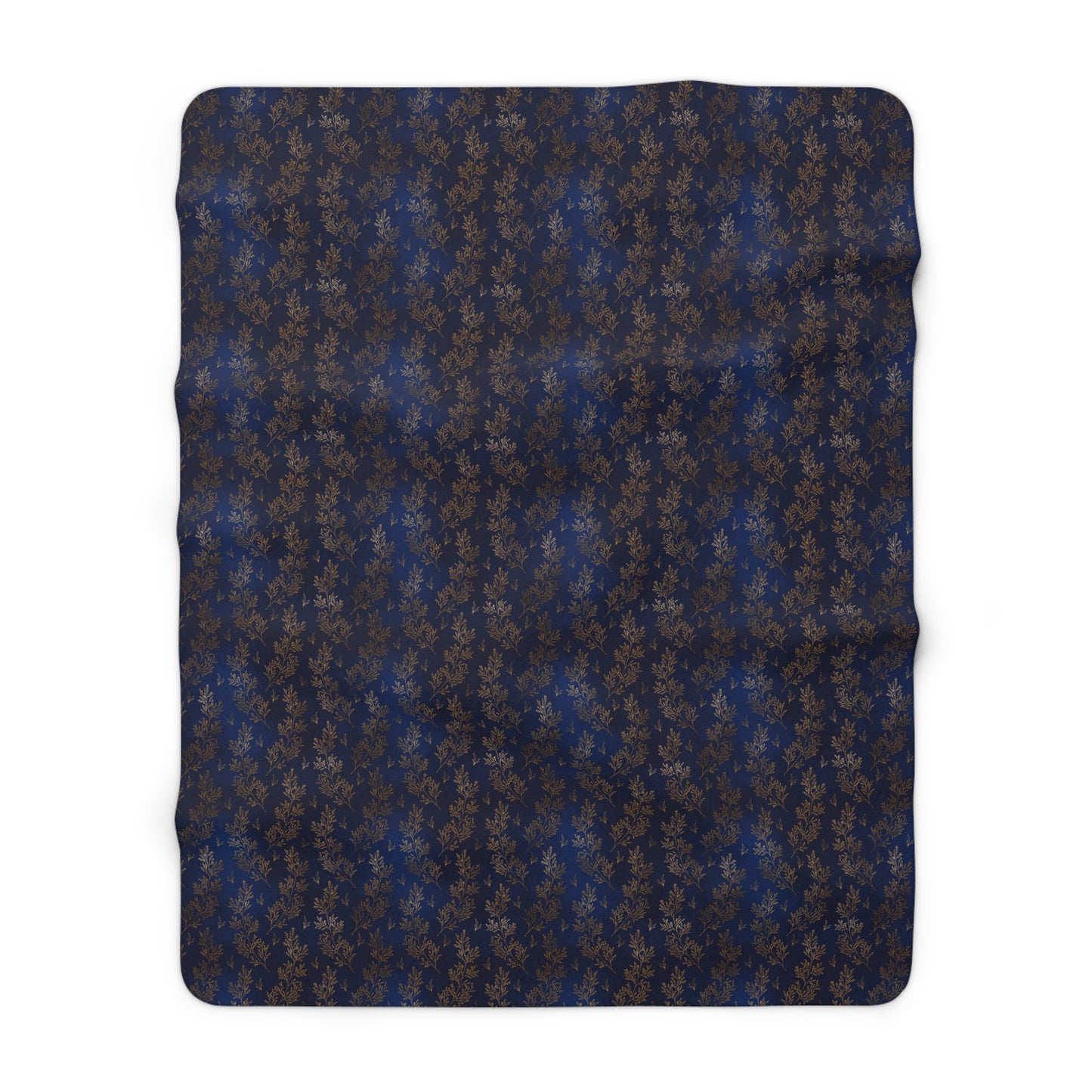 Gilded Twilight Foliage Fleece Blanket