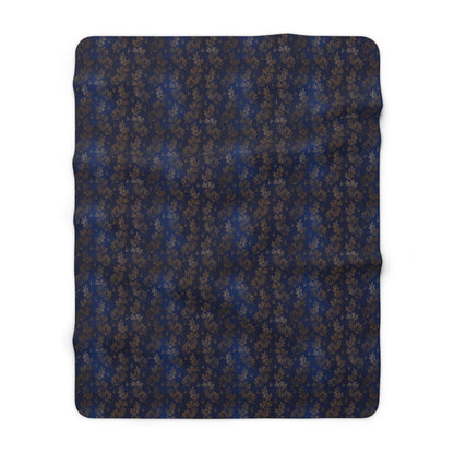 Gilded Twilight Foliage Fleece Blanket