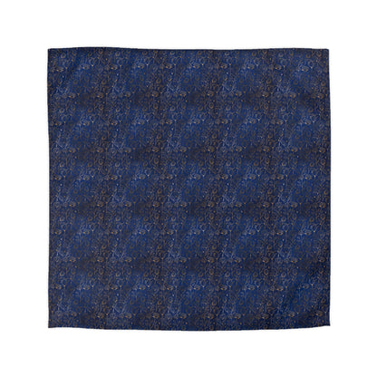 Sapphire Gilded Garden Microfiber Duvet Cover
