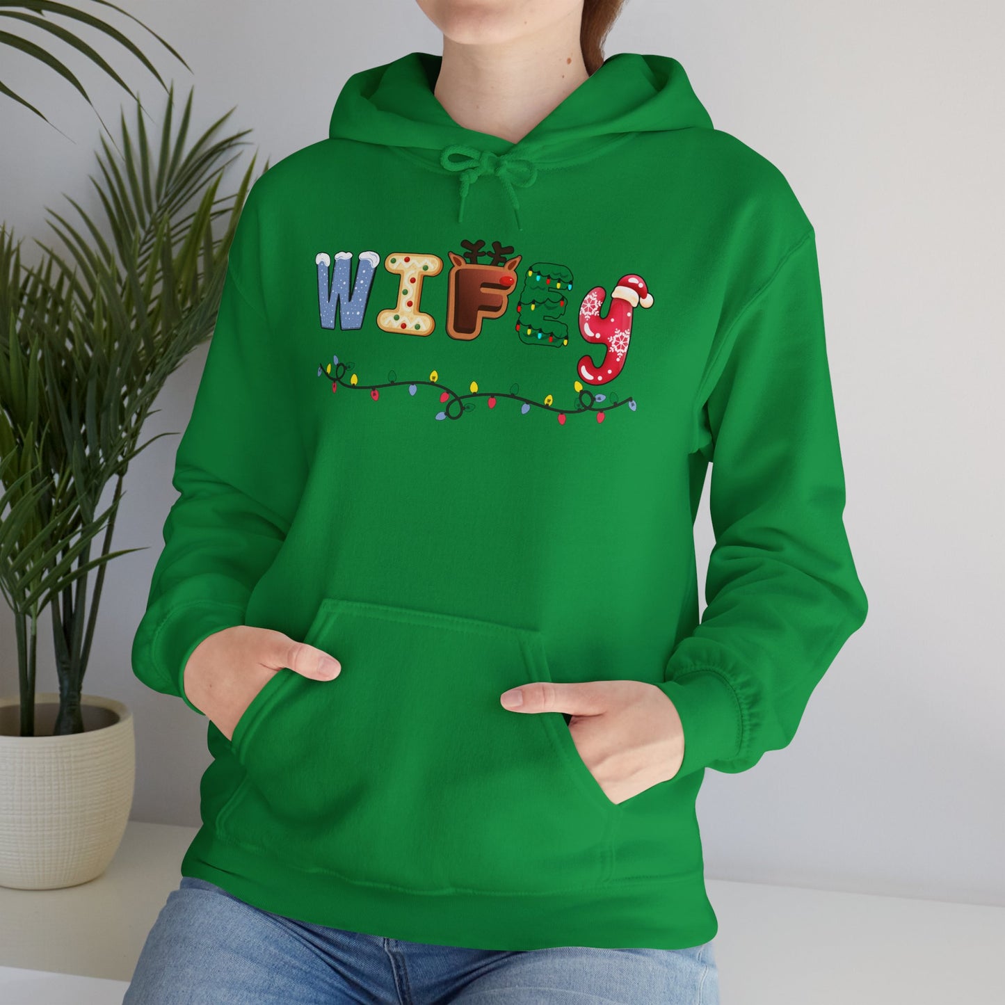 Christmas Wifey Adult Heavy Blend™ Hooded Sweatshirt