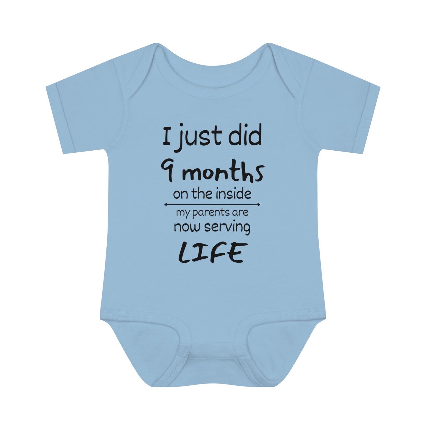 I Just Did 9 Months on the inside Infant Baby Rib Bodysuit