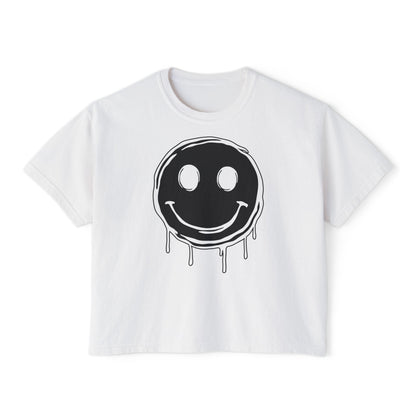 Melty Smiley Face Women's Boxy Tee