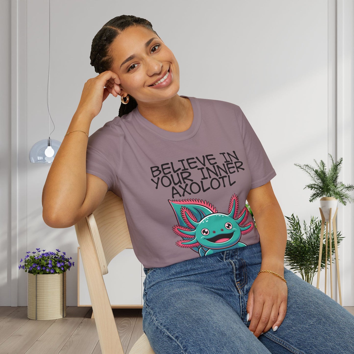 Believe In Your Inner Axolotl Adult T-shirt