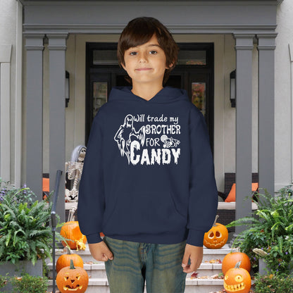 Will Trade My Brother For Candy Youth Heavy Blend Hoodie
