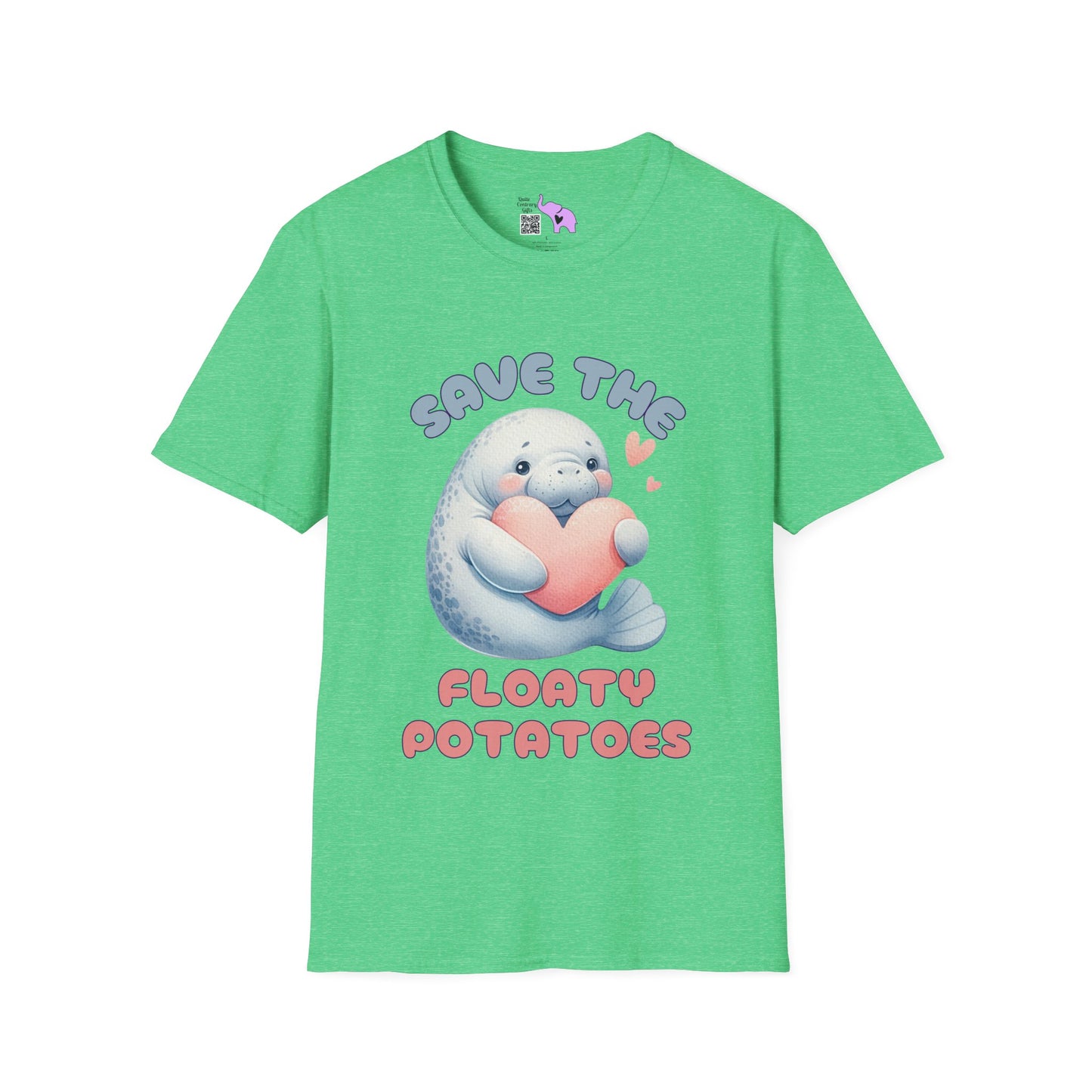 Save The Floaty Potatoes (Manatee) Adult T-shirt