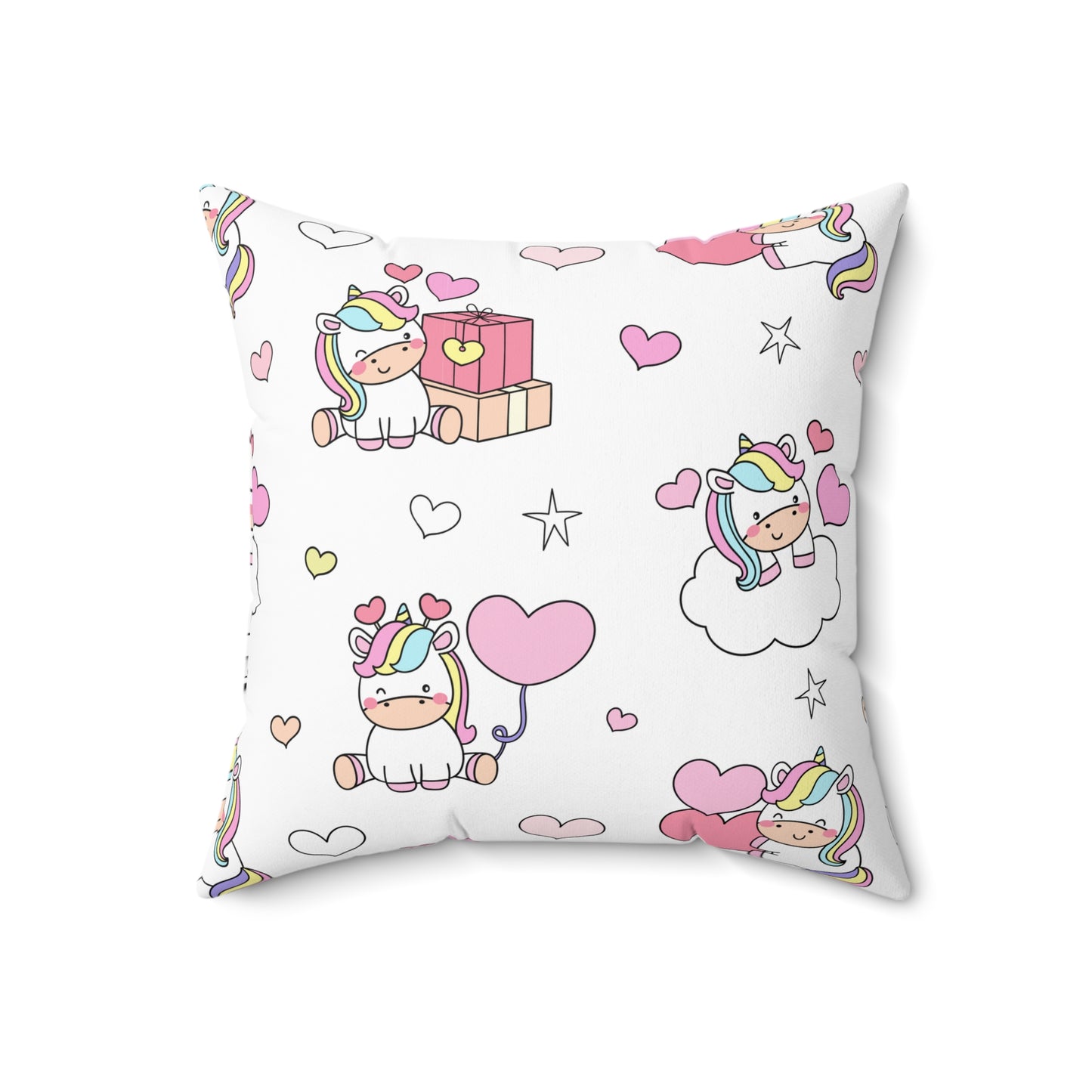 Unicorns of Love Throw Pillow