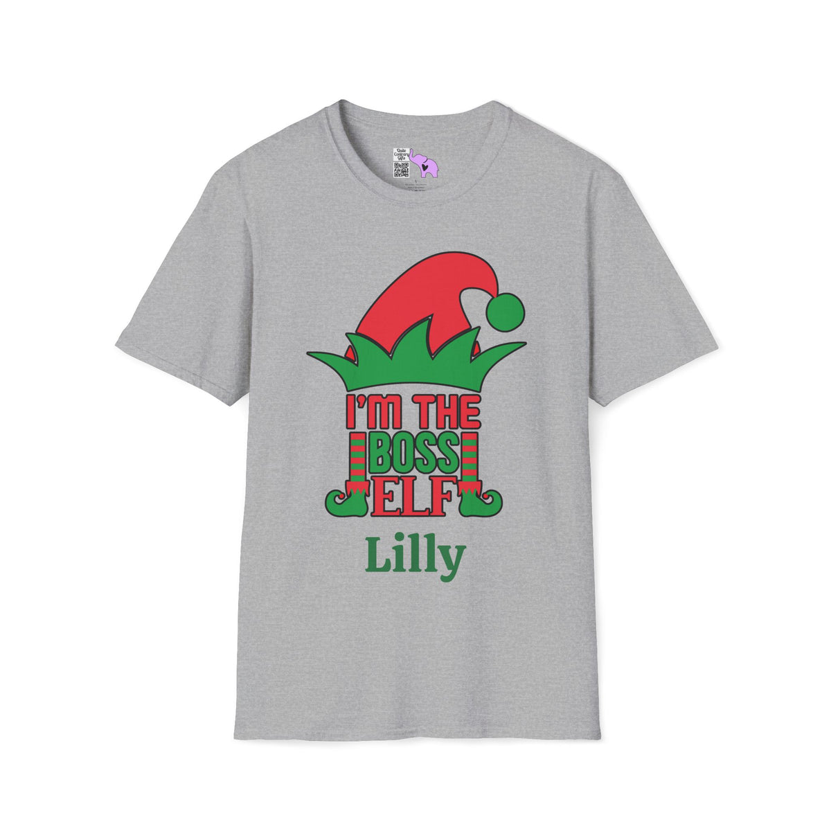 I'm The Boss Elf Personalized Adult T-shirt
