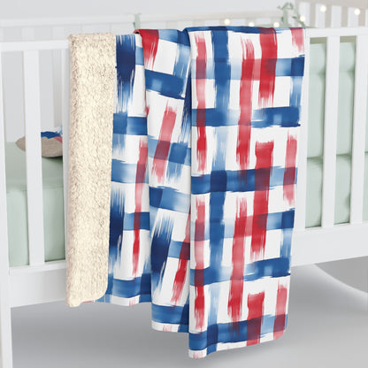 Liberty Strokes Sherpa Fleece Blanket