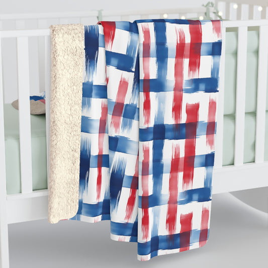 Liberty Strokes Sherpa Fleece Blanket