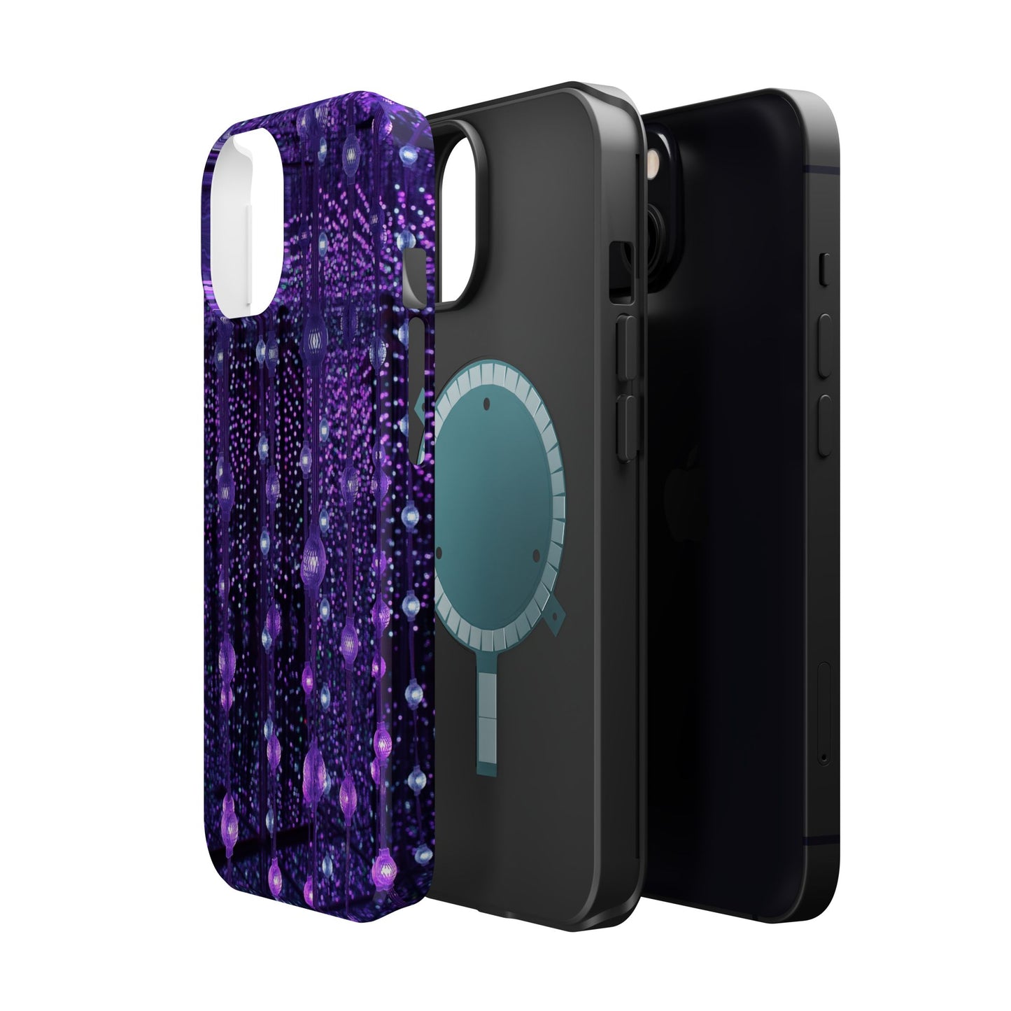 Purple Raindrops MagSafe® Compatible Tough Case for iPhone