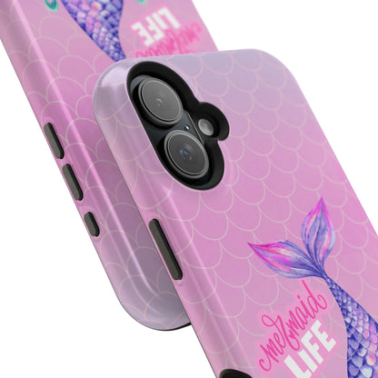 Pink Mermaid Life MagSafe® Compatible Tough Case for iPhone