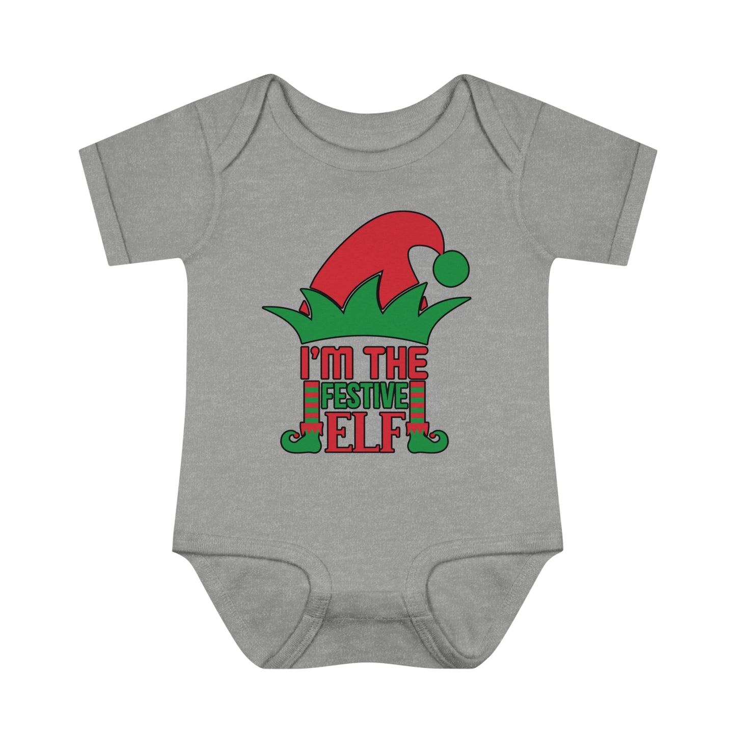 I'm The Festive Elf Infant Baby Rib Bodysuit