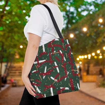 Holiday Brushstrokes Canvas Tote Bag