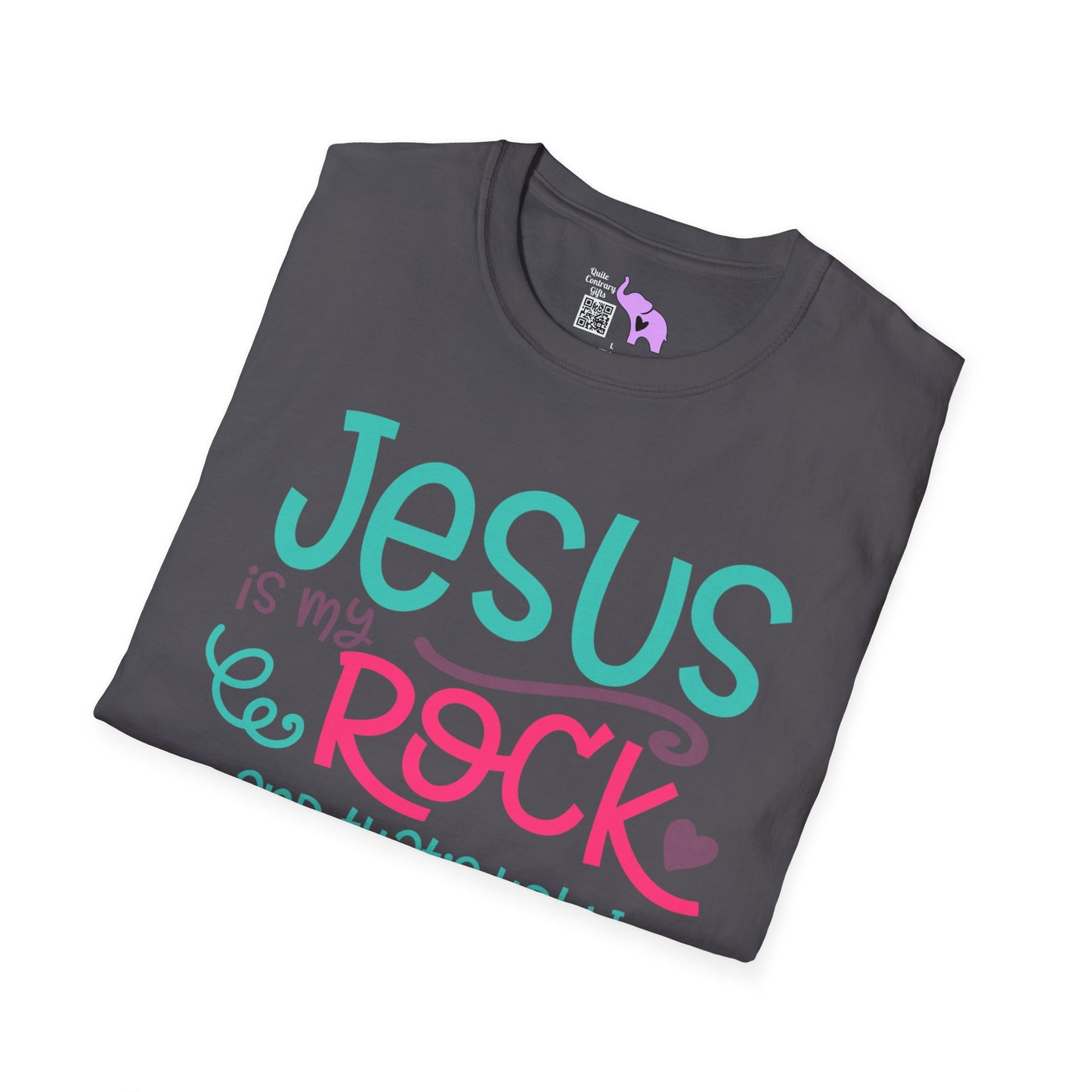 Jesus Is My Rock & That's How I Roll Adult T-shirt