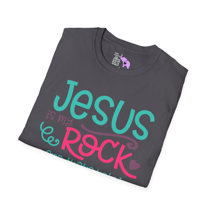 Jesus Is My Rock & That's How I Roll Adult T-shirt