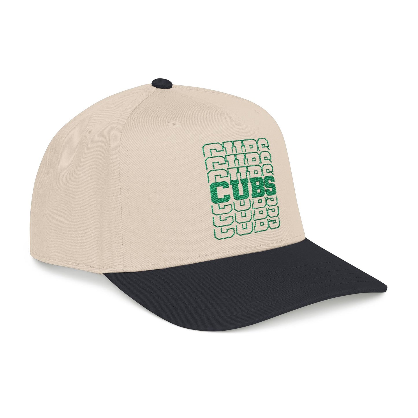 Cubs Stacked Letters Mid Profile Baseball Cap
