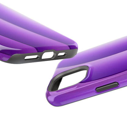Purple Gradient Stripes MagSafe® Compatible Tough Case for iPhone