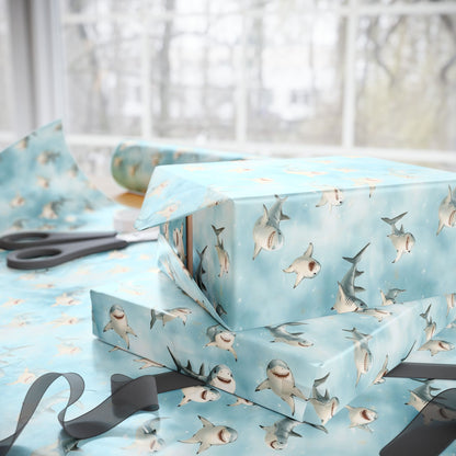 Cute Sharks Wrapping Paper