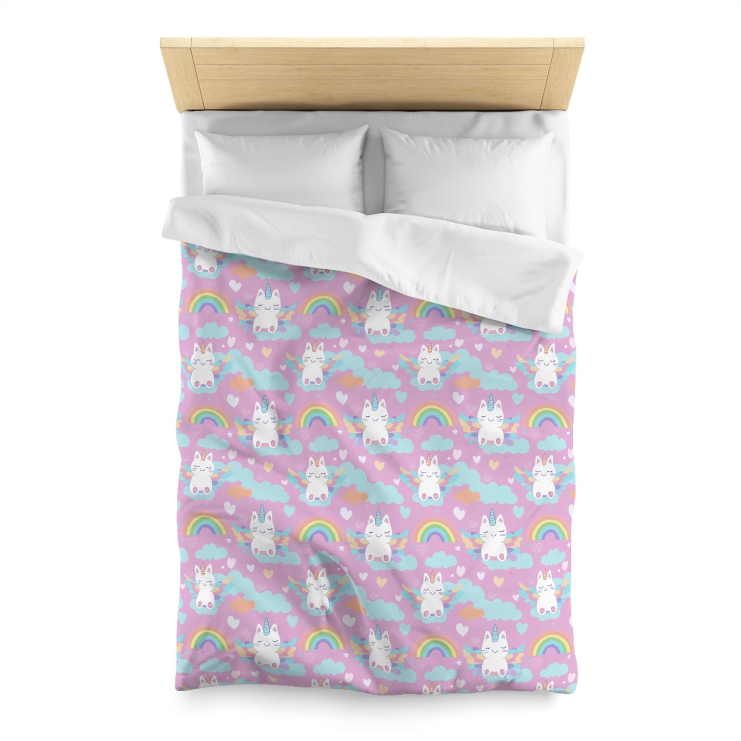 Rainbow Sky Riders Microfiber Duvet Cover