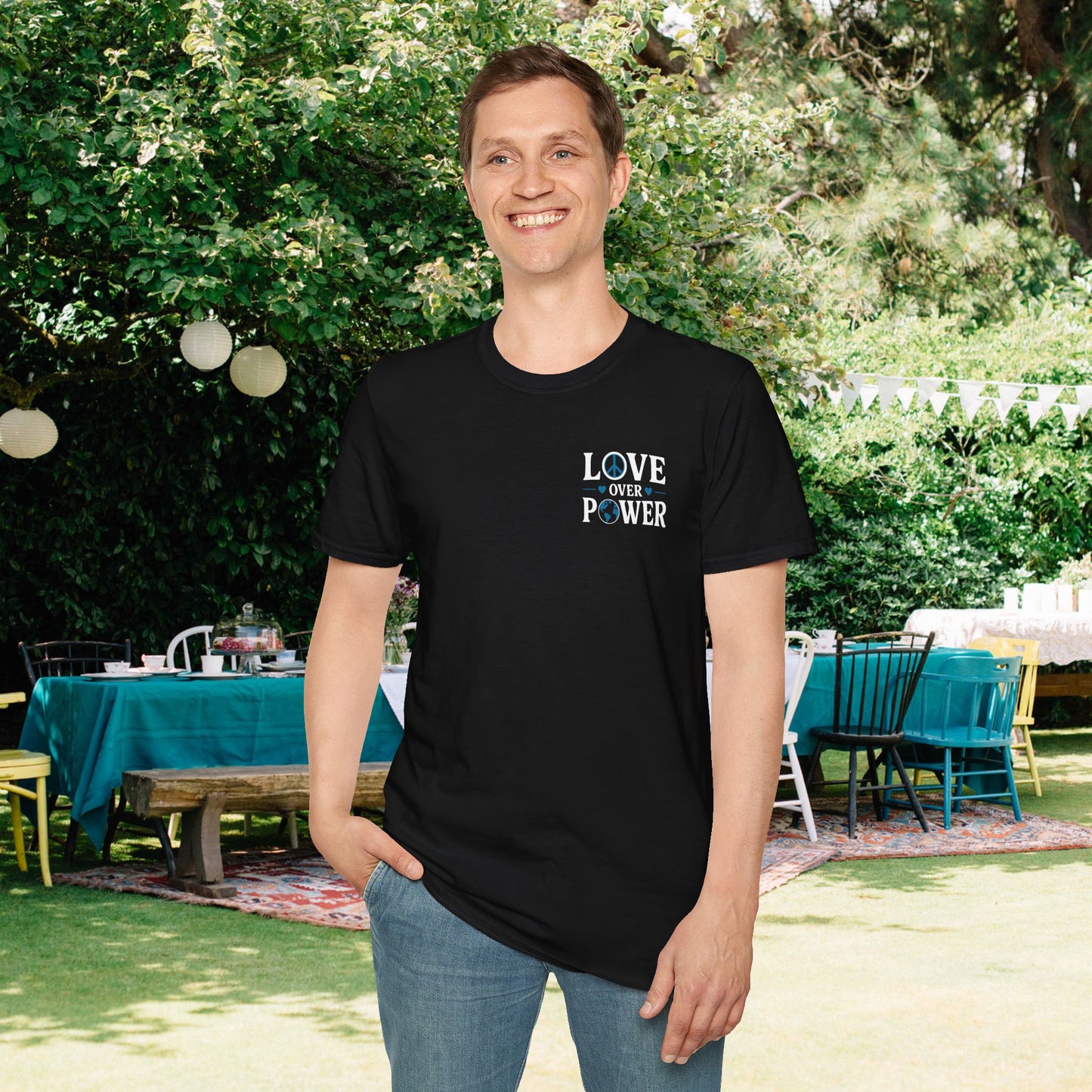 ""When the Power of Love Overcomes the Love of Power, the World Will Know Peace Adult T-shirt