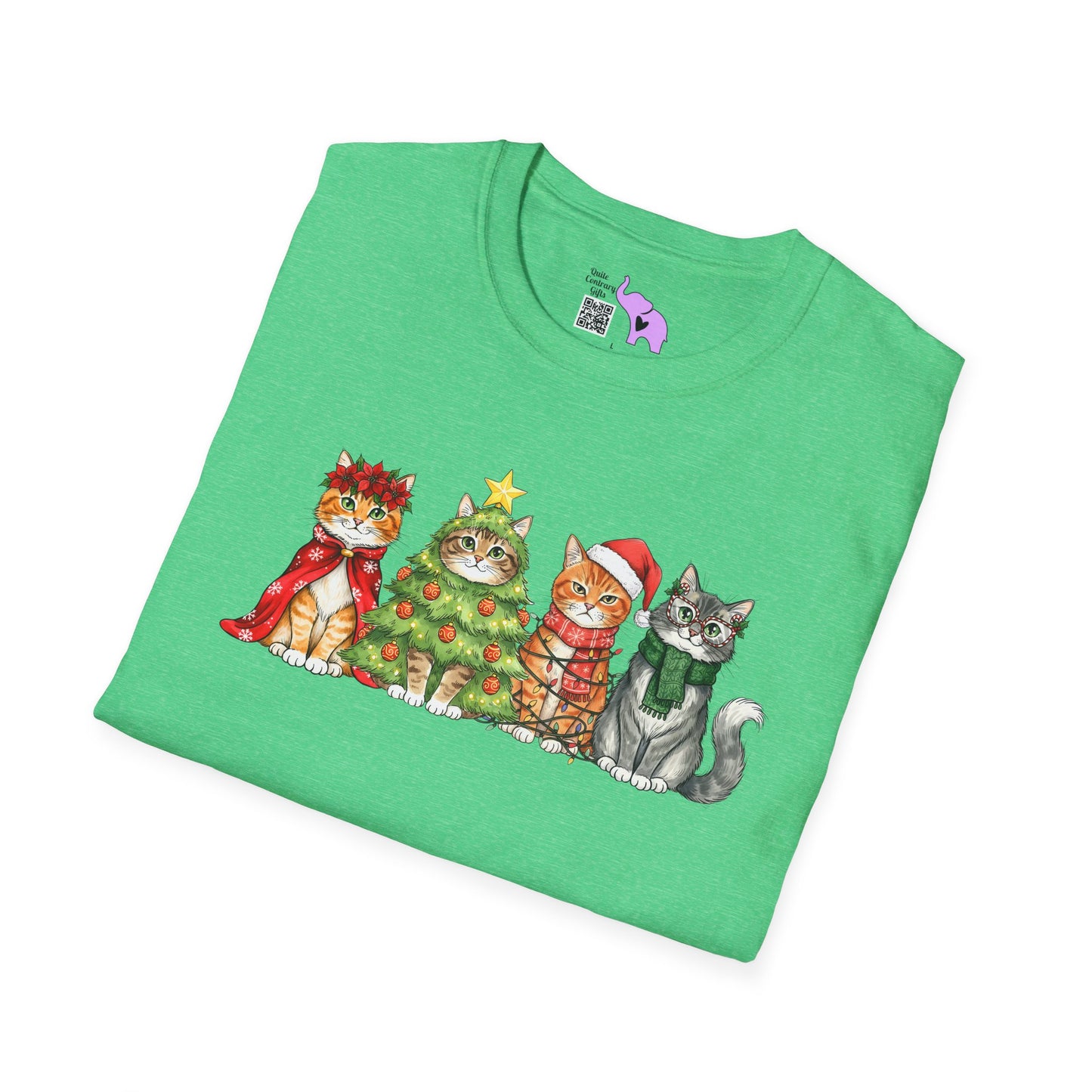 Purrfectly Festive Adult T-shirt