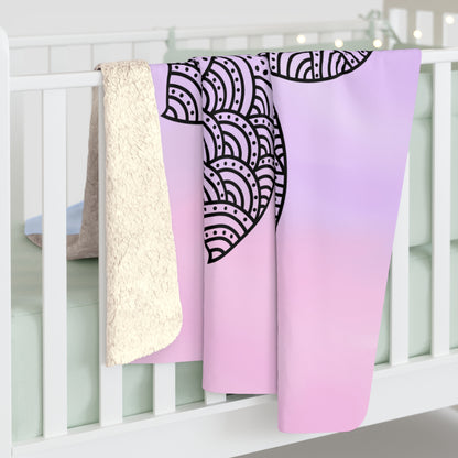 Serene Bloom Sherpa Fleece Blanket