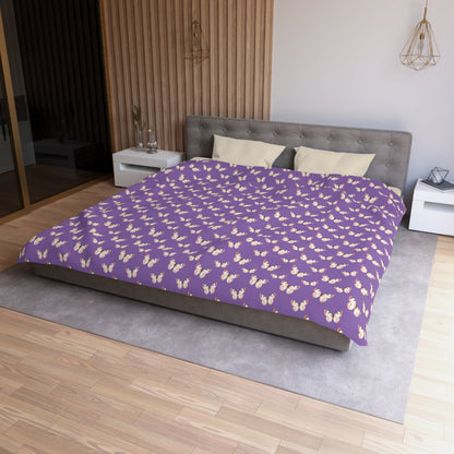 Lavender Flutter Microfiber Duvet Cover